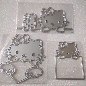 SOLD! BRAND NEW! Set 3 Hello Kitty Metal Dies